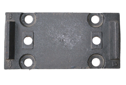 Duction Iron Casting QT450-10 Railway Tie Plate Railway Fasteners Rail Base Plate