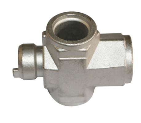 304 Stainless Steel 3 Way Valve Body Casting Natural Color Sandblasting Finish