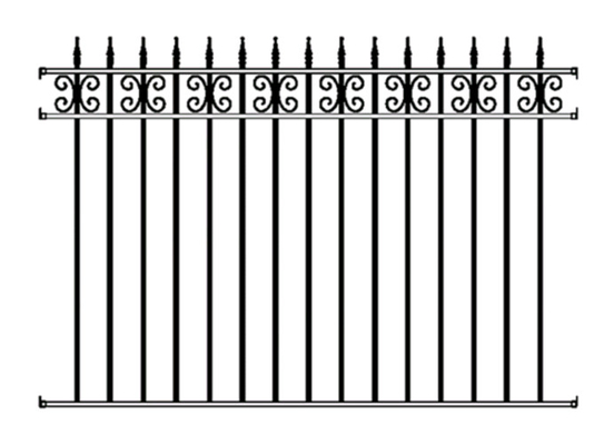 Waterproof Ornamental Iron Parts Outdoor Garden Fencing Cast Iron Fence Panel
