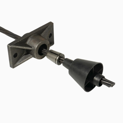 Verankering van postspanning mono strand voor 0,5 "0,6" ongebonden PC-strand